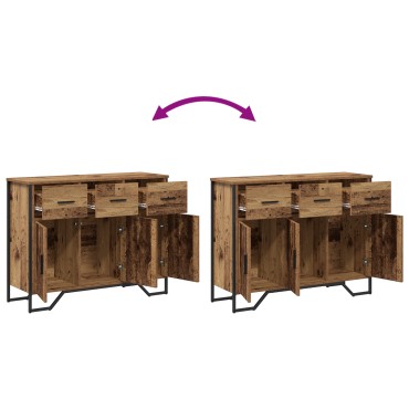 vidaXL Μπουφές Παλιού Ξύλου Οξιάς 97x32.5x74.5cm Κατασκευασμένο Ξύλο 1 τεμ.