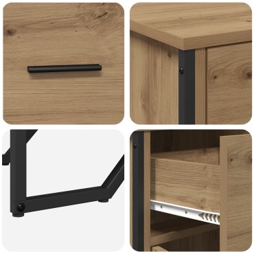 vidaXL Σαλίγκαρος Artisan Oak 97x32.5x74.5cm Επεξεργασμένο Ξύλο 1 τεμ.