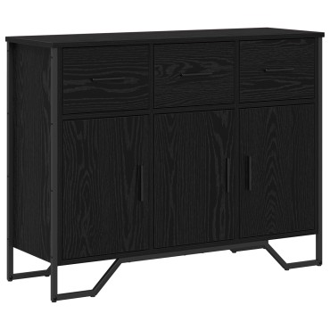 vidaXL Μπουφές Μαύρης Δρυός 97x32.5x74.5cm Επεξεργασμένο Ξύλο 1 τεμ.