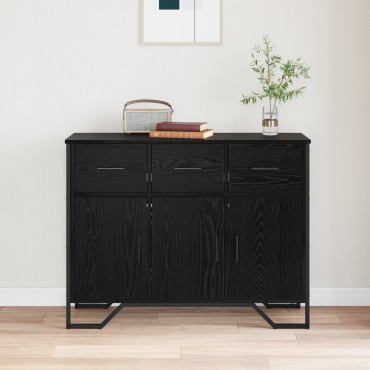 vidaXL Μπουφές Μαύρης Δρυός 97x32.5x74.5cm Επεξεργασμένο Ξύλο 1 τεμ.