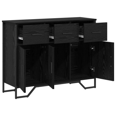 vidaXL Μπουφές Μαύρης Δρυός 97x32.5x74.5cm Επεξεργασμένο Ξύλο 1 τεμ.