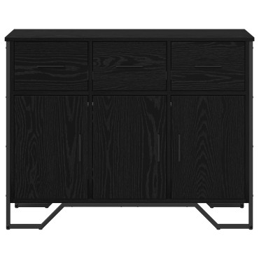 vidaXL Μπουφές Μαύρης Δρυός 97x32.5x74.5cm Επεξεργασμένο Ξύλο 1 τεμ.
