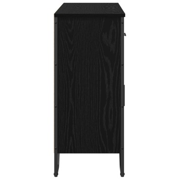 vidaXL Μπουφές Μαύρης Δρυός 97x32.5x74.5cm Επεξεργασμένο Ξύλο 1 τεμ.