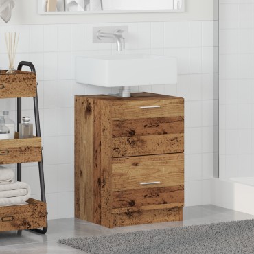 vidaXL ντουλάπι νιπτήρα παλιό ξύλο 40x37x59cm Επεξεργασμένο ξύλο