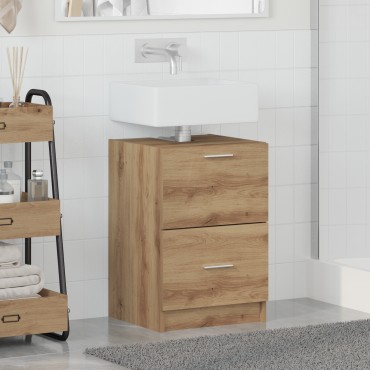 vidaXL ντουλάπι νιπτήρα Καρυδιά 40x37x59cm Επεξεργασμένο Ξύλο