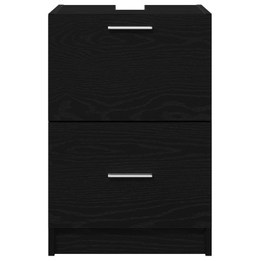 vidaXL Ντουλάπι Νιπτήρα Μαύρης Δρυός 40x37x59cm Μηχανισμένο Ξύλο 1 τεμ.