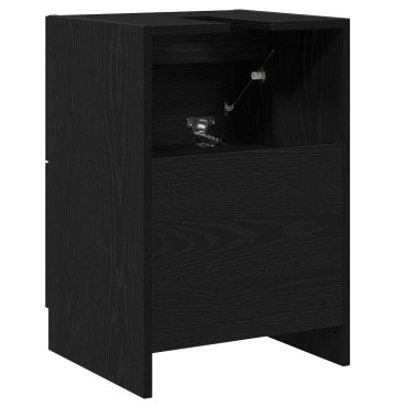 vidaXL Ντουλάπι Νιπτήρα Μαύρης Δρυός 40x37x59cm Μηχανισμένο Ξύλο 1 τεμ.