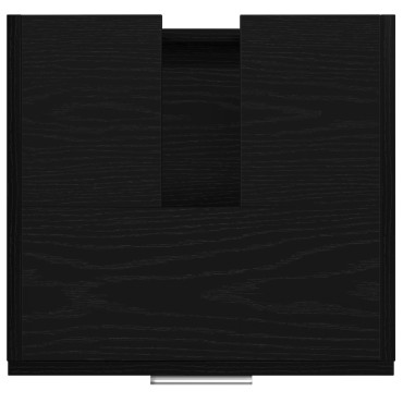 vidaXL Ντουλάπι Νιπτήρα Μαύρης Δρυός 40x37x59cm Μηχανισμένο Ξύλο 1 τεμ.