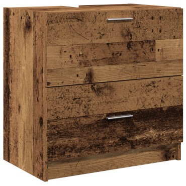 vidaXL Ντουλάπι νεροχύτη Παλιό Ξύλο 59x37x59cm Μηχανικά Ξύλο