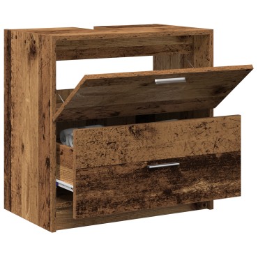 vidaXL Ντουλάπι νεροχύτη Παλιό Ξύλο 59x37x59cm Μηχανικά Ξύλο