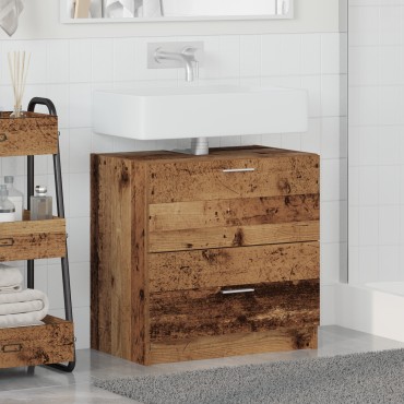 vidaXL Ντουλάπι νεροχύτη Παλιό Ξύλο 59x37x59cm Μηχανικά Ξύλο