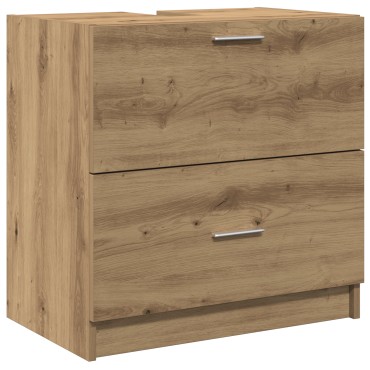vidaXL Ντουλάπα Νιπτήρα Ξύλο Τέχνης 59x37x59cm Επεξεργασμένο Ξύλο