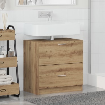 vidaXL Ντουλάπα Νιπτήρα Ξύλο Τέχνης 59x37x59cm Επεξεργασμένο Ξύλο