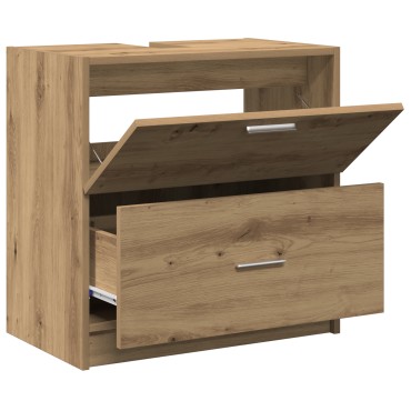 vidaXL Ντουλάπα Νιπτήρα Ξύλο Τέχνης 59x37x59cm Επεξεργασμένο Ξύλο