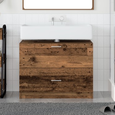 vidaXL Ντουλάπι νιπτήρα Παλιό Ξύλο 78x37x59cm Τεχνητό Ξύλο