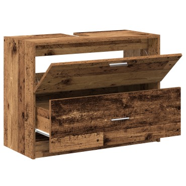vidaXL Ντουλάπι νιπτήρα Παλιό Ξύλο 78x37x59cm Τεχνητό Ξύλο