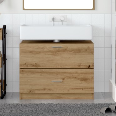 vidaXL Ντουλάπι Νιπτήρα Artisan Oak 78x37x59cm Μηχανικά Ξύλα 1 τεμ.