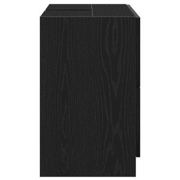 vidaXL Ντουλάπα Νιπτήρα Μαύρη Δρύς 78x37x59cm Επεξεργασμένο Ξύλο