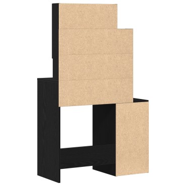 vidaXL Τραπέζι περιποίησης Μαύρη Οξυά 80x35x132cm