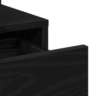 vidaXL Τραπέζι περιποίησης Μαύρη Οξυά 80x35x132cm