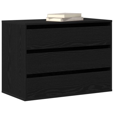 vidaXL Γωνιακό Κουτί Συρταριών Μαύρη Δρυς 80x41x58cm Επεξεργασμένο Ξύλο