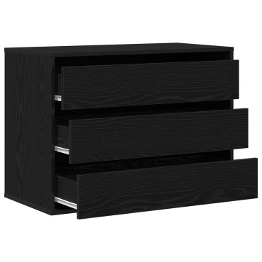 vidaXL Γωνιακό Κουτί Συρταριών Μαύρη Δρυς 80x41x58cm Επεξεργασμένο Ξύλο