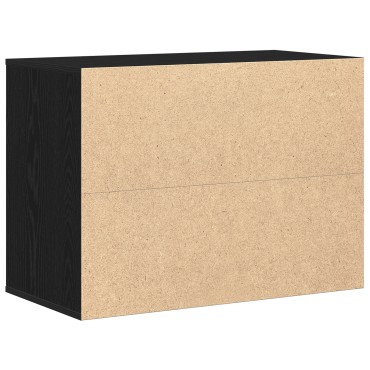 vidaXL Γωνιακό Κουτί Συρταριών Μαύρη Δρυς 80x41x58cm Επεξεργασμένο Ξύλο