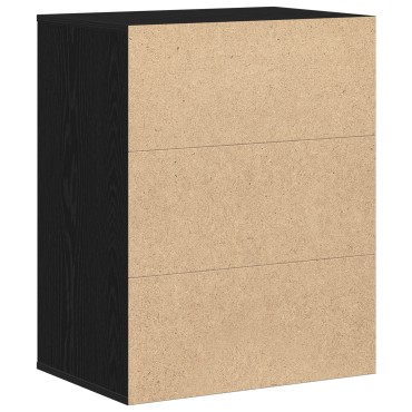 vidaXL Συρταριέρα Μαύρη Δρυς 60x41x76cm Επεξεργασμένη Ξυλεία 1 τεμ.