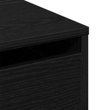 vidaXL Συρταριέρα Μαύρη Δρυς 60x41x76cm Επεξεργασμένη Ξυλεία 1 τεμ.