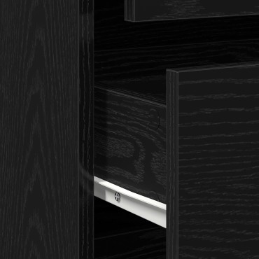 vidaXL Συρταριέρα Μαύρη Δρυς 60x41x76cm Επεξεργασμένη Ξυλεία 1 τεμ.
