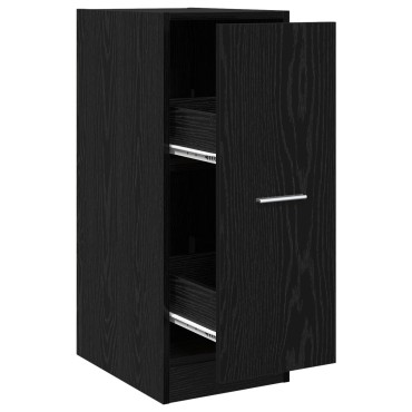 vidaXL Φαρμακοποιός Ντουλάπα Μαύρη Δρυς 30x41x77,5cm Επεξεργασμένο Ξύλο