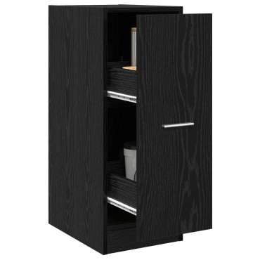 vidaXL Φαρμακοποιός Ντουλάπα Μαύρη Δρυς 30x41x77,5cm Επεξεργασμένο Ξύλο
