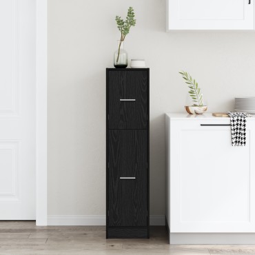 vidaXL Ντουλάπι Αποθηκών Μαύρης Βελανιδιάς 30x41x118cm Επεξεργασμένο Ξύλο 1 τεμ.