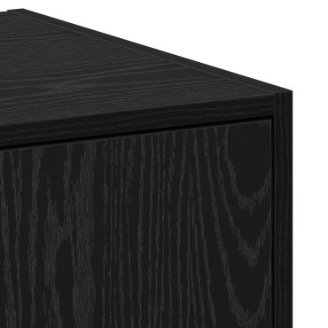 vidaXL Ντουλάπι Αποθηκών Μαύρης Βελανιδιάς 30x41x118cm Επεξεργασμένο Ξύλο 1 τεμ.