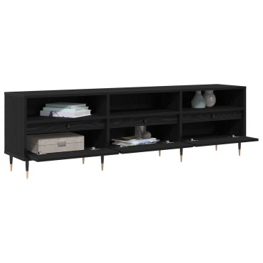 vidaXL Ντουλάπι τηλεόρασης Μαύρη Δρυς 150x30x44.5cm Επεξεργασμένο Ξύλο
