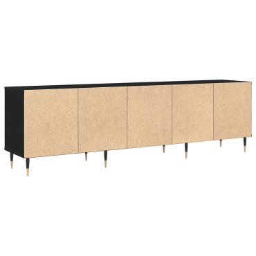 vidaXL Ντουλάπι τηλεόρασης Μαύρη Δρυς 150x30x44.5cm Επεξεργασμένο Ξύλο