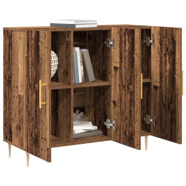 vidaXL Μπουφές σε Παλιό Ξύλο, 90x34x80 cm Φτιαγμένος από Μηχανικά Ξύλα 1 τεμ.