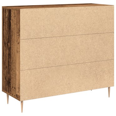 vidaXL Μπουφές σε Παλιό Ξύλο, 90x34x80 cm Φτιαγμένος από Μηχανικά Ξύλα 1 τεμ.