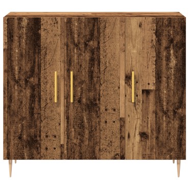 vidaXL Μπουφές σε Παλιό Ξύλο, 90x34x80 cm Φτιαγμένος από Μηχανικά Ξύλα 1 τεμ.