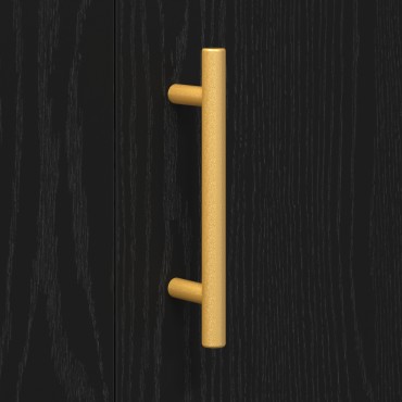 Μαύρος Μπουφές Δρυς vidaXL 90x34x80cm Φτιαγμένος από ξύλο 1 τεμ.