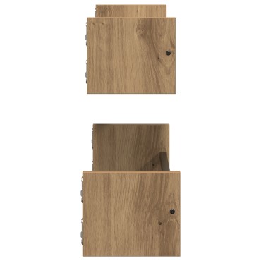 vidaXL Ράφι Τοίχου Επιτοίχιο 2 τεμ. Artisan Oak 60x16x14cm