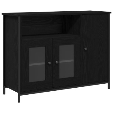 vidaXL Μπουφές Μαύρου Δρυός 100x35x75cm Επεξεργασμένο Ξύλο 1 τεμ.