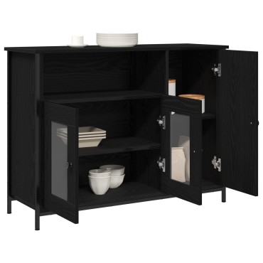 vidaXL Μπουφές Μαύρου Δρυός 100x35x75cm Επεξεργασμένο Ξύλο 1 τεμ.