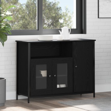 vidaXL Μπουφές Μαύρου Δρυός 100x35x75cm Επεξεργασμένο Ξύλο 1 τεμ.