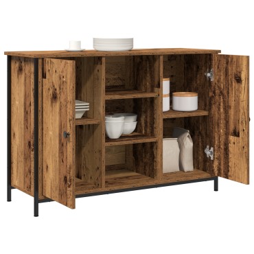 vidaXL Κονσόλα Παλιού Ξύλου 100x35x70cm Κατασκευασμένο Ξύλο και Χάλυβας 1 τεμ.