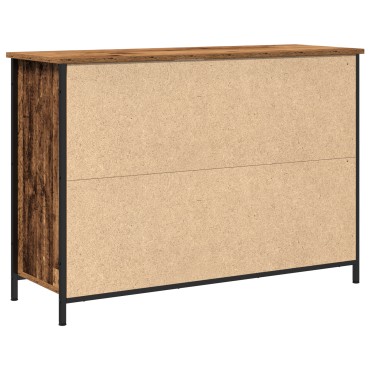 vidaXL Κονσόλα Παλιού Ξύλου 100x35x70cm Κατασκευασμένο Ξύλο και Χάλυβας 1 τεμ.