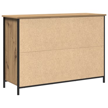 vidaXL Έπιπλο Artisan Οξιά 100x35x70cm Επεξεργασμένου Ξύλου και Χάλυβα 1 τεμ.