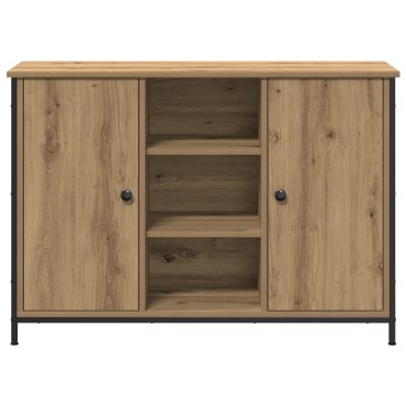 vidaXL Έπιπλο Artisan Οξιά 100x35x70cm Επεξεργασμένου Ξύλου και Χάλυβα 1 τεμ.