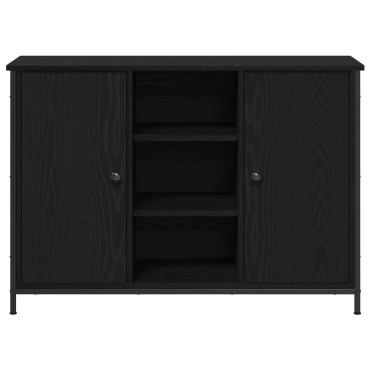 vidaXL Μπουφές Μαύρος Δρυς 100x35x70cm Επεξεργασμένο Ξύλο και Μέταλλο 1 τεμ.