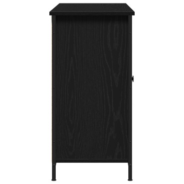 vidaXL Μπουφές Μαύρος Δρυς 100x35x70cm Επεξεργασμένο Ξύλο και Μέταλλο 1 τεμ.